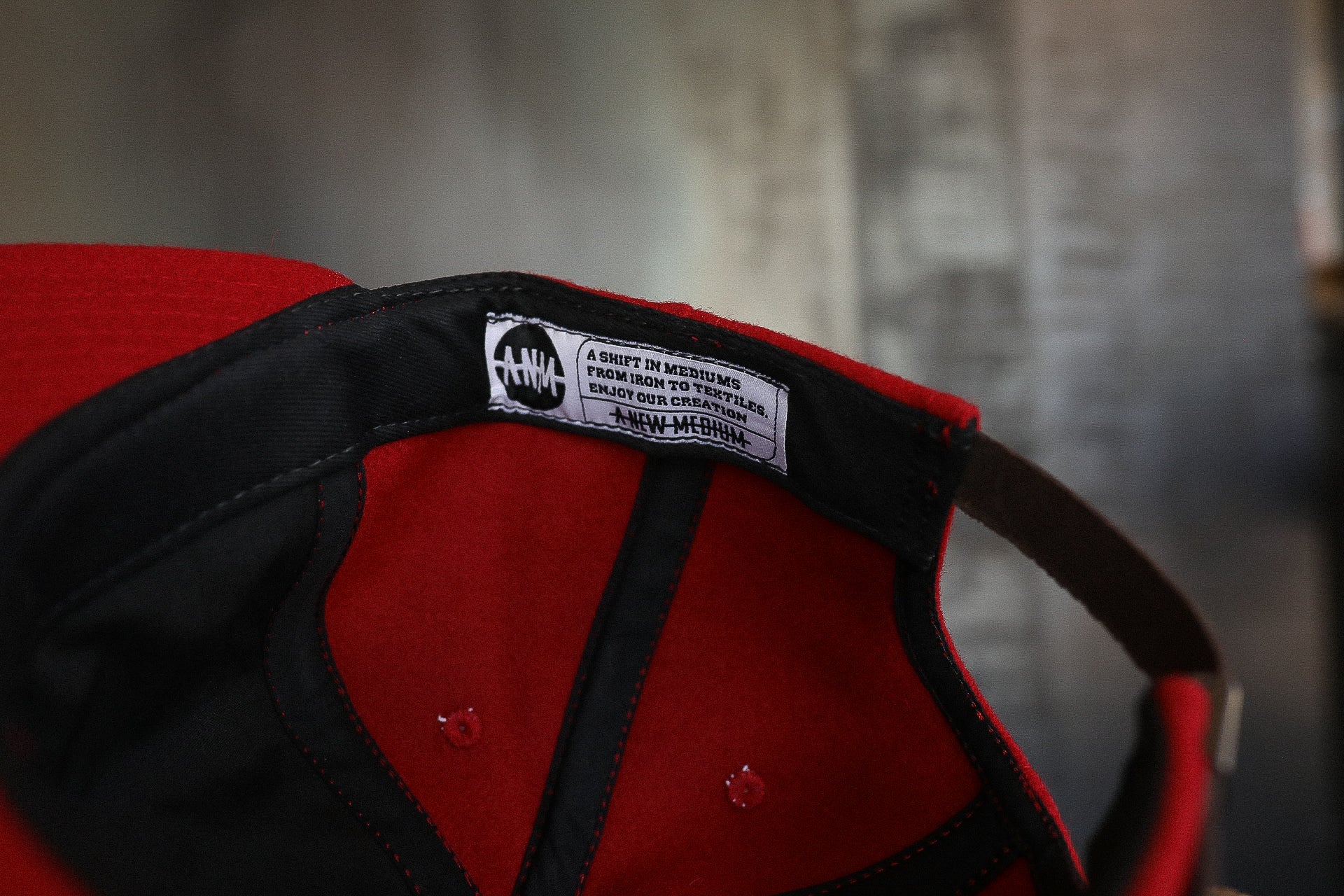Vintage Unstructured Hainsworth Wool Cap- ANM/Red