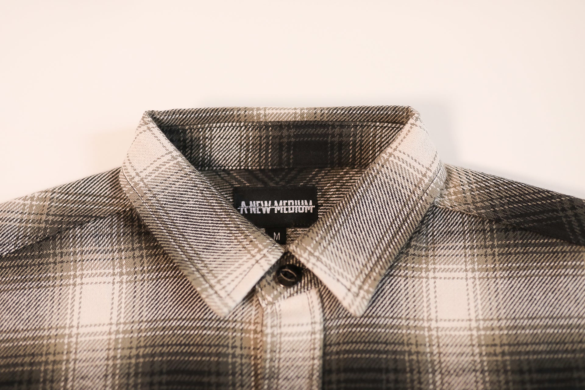 Flannel Work Shirt- White Ombre