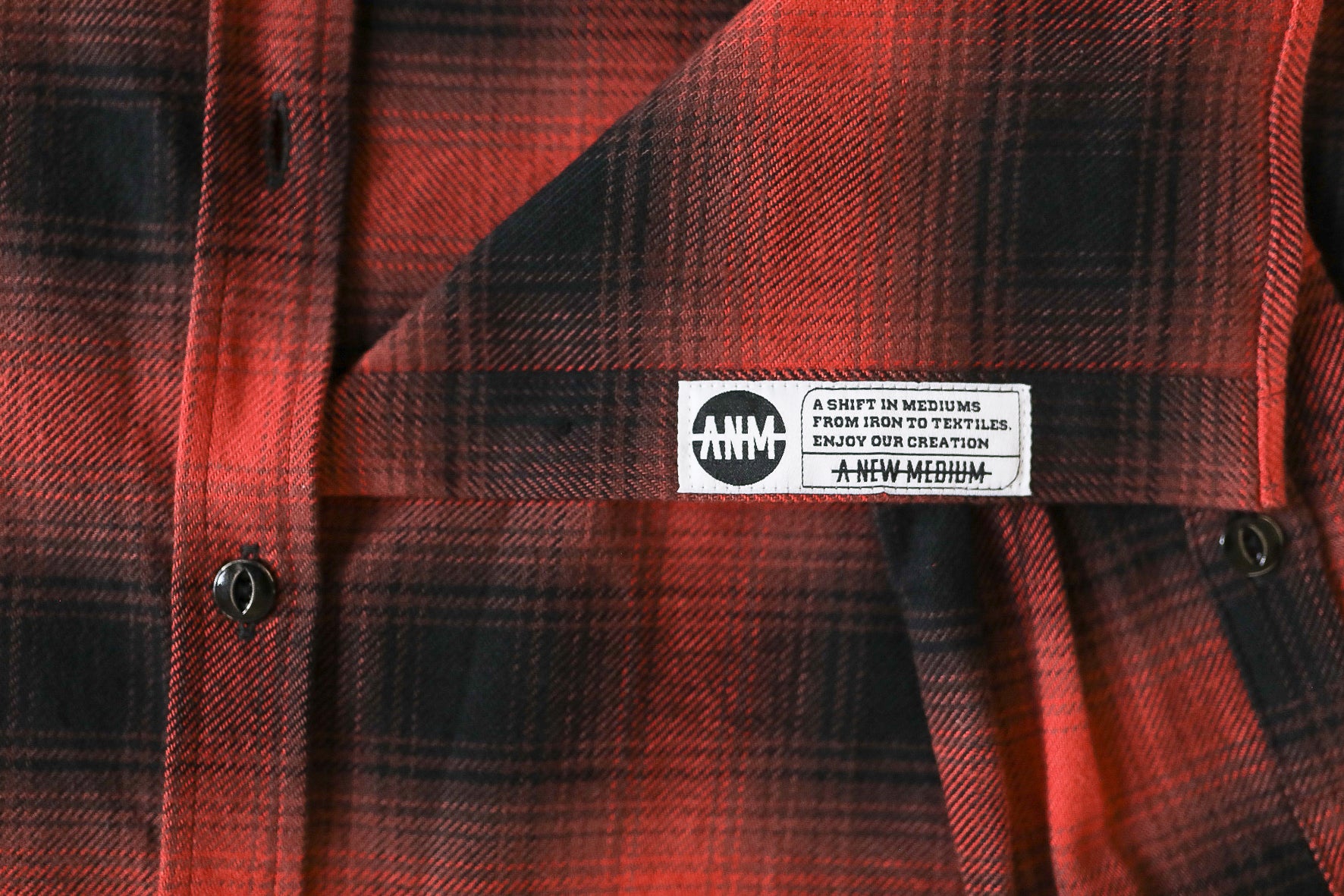 Flannel Work Shirt- Red Ombre