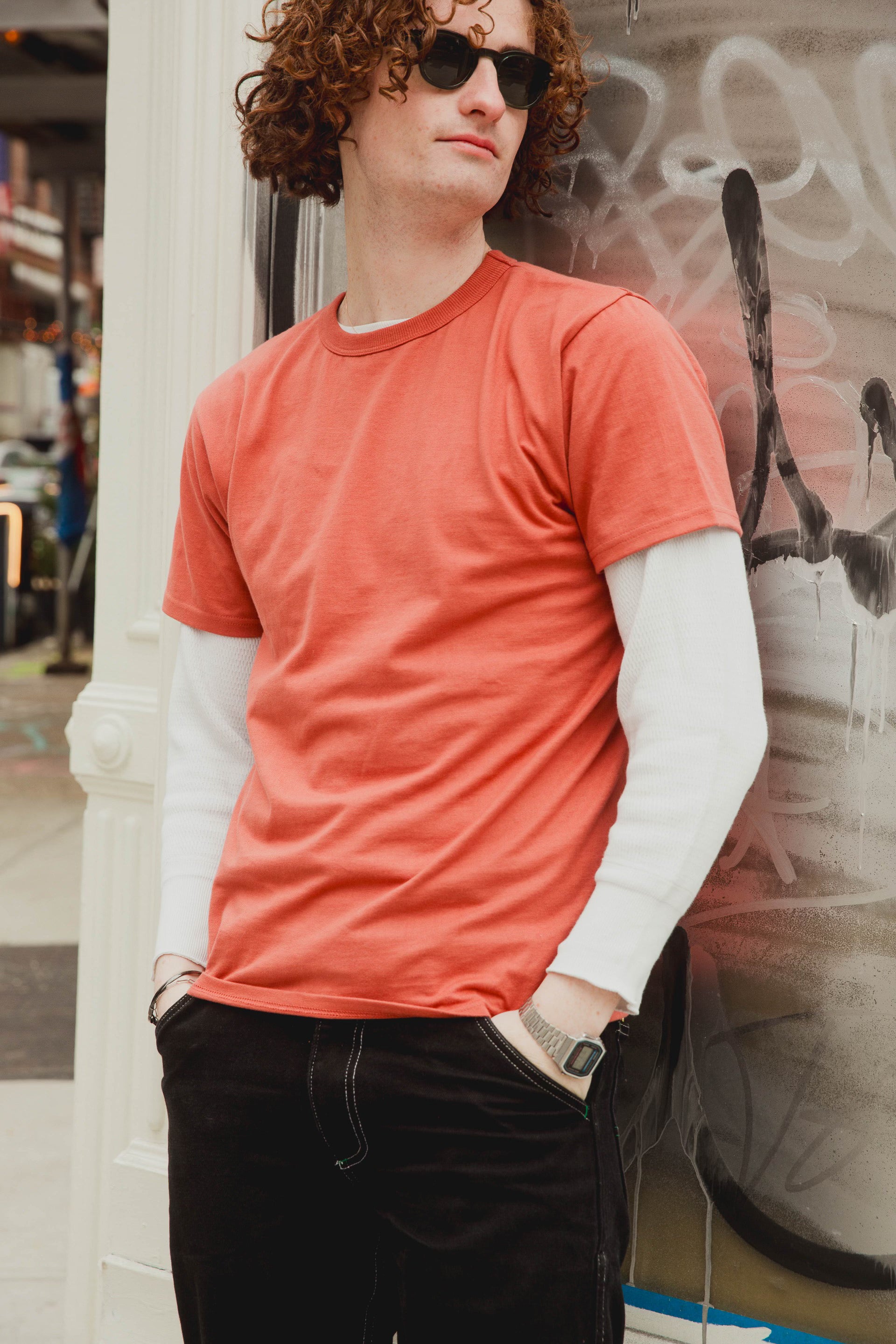 ANM Loopwheel Tee- Maritime Red