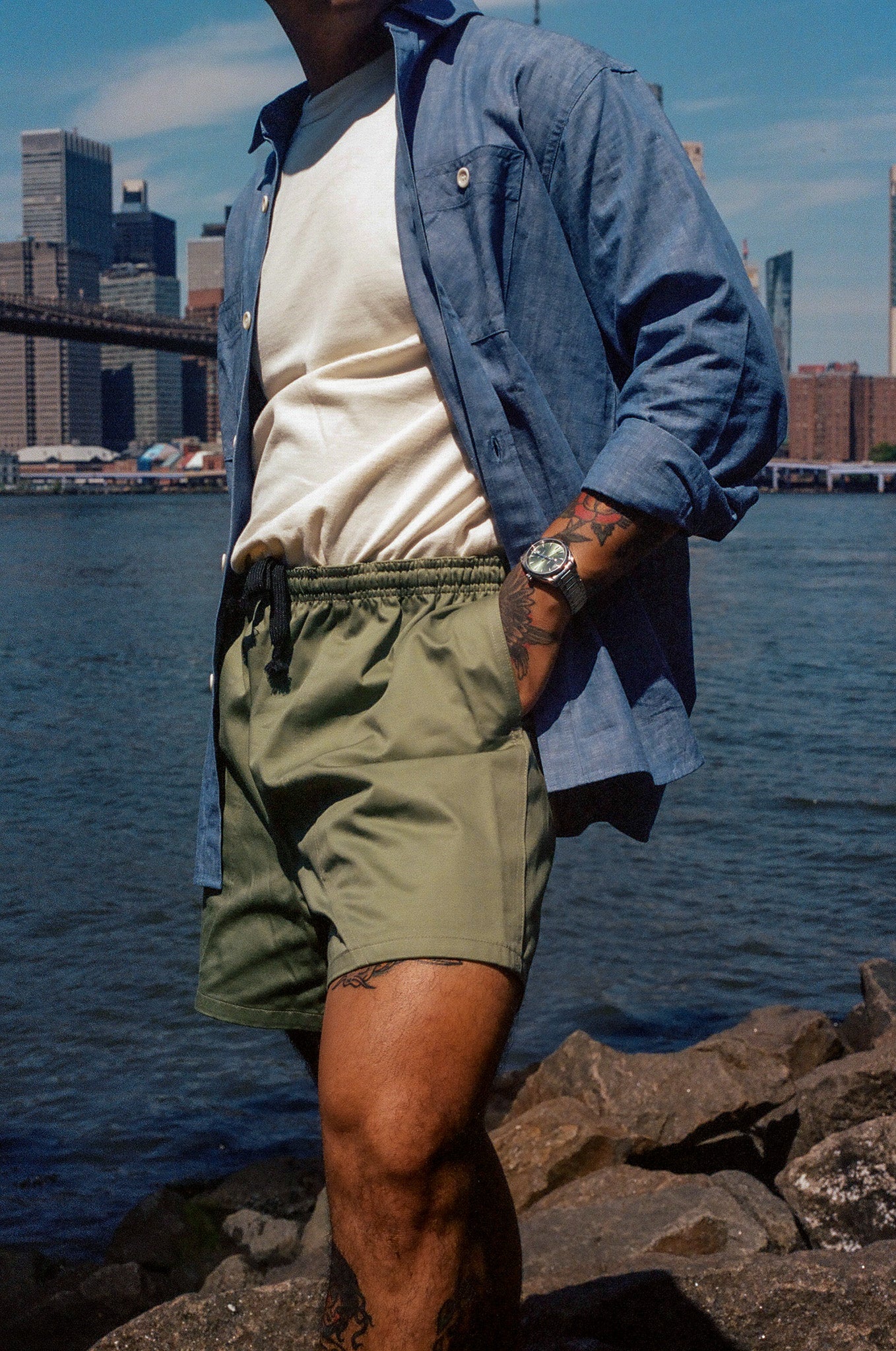 ANM Chambray Work Shirt- Indigo