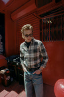 ANM Oxford Shirt -Green/Cream Flannel