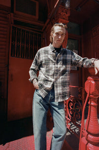 ANM Oxford Shirt -Green/Cream Flannel