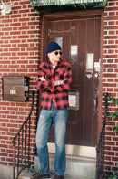 Flannel Work Shirt- Red Ombre