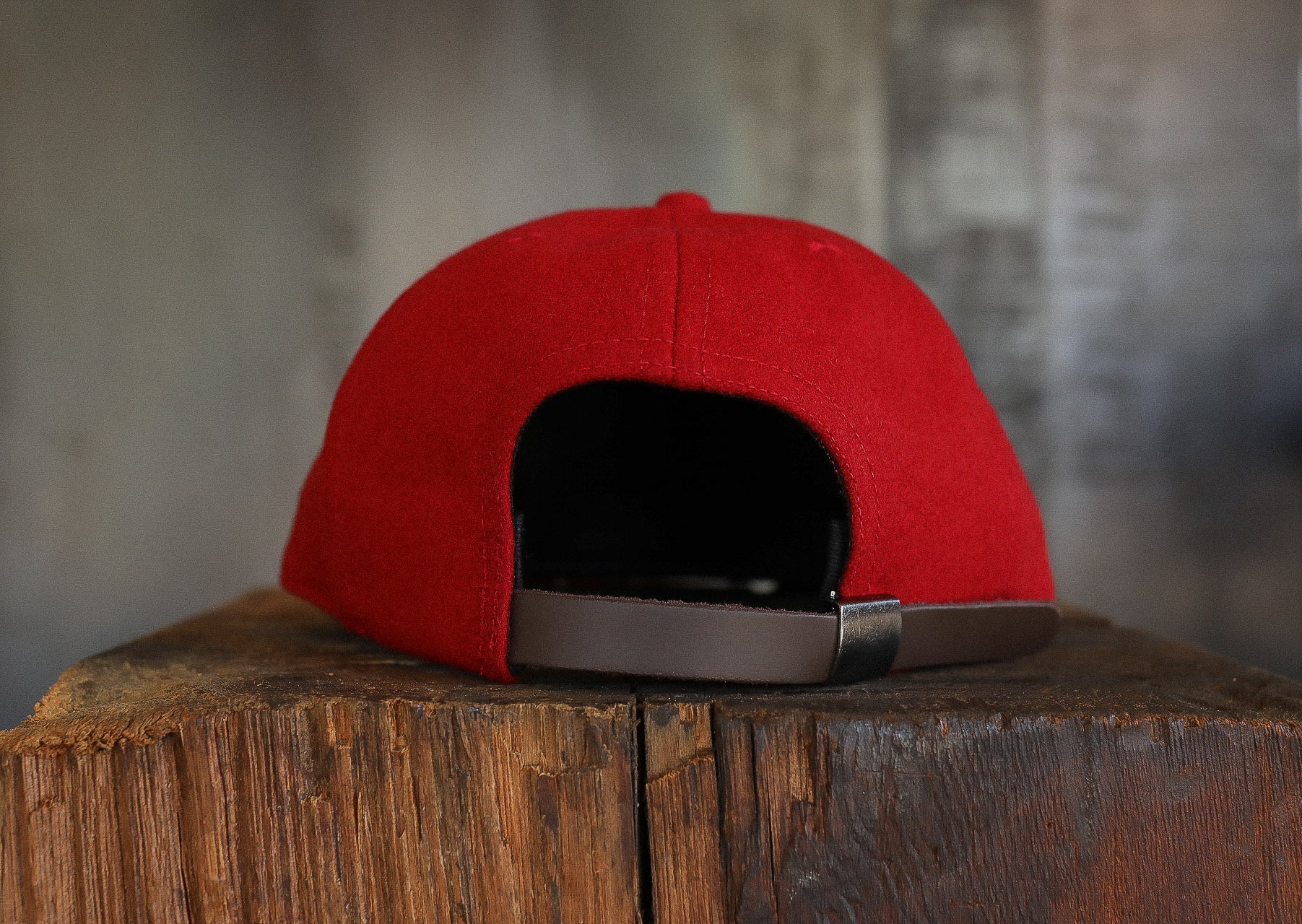 Vintage Unstructured Hainsworth Wool Cap- ANM/Red