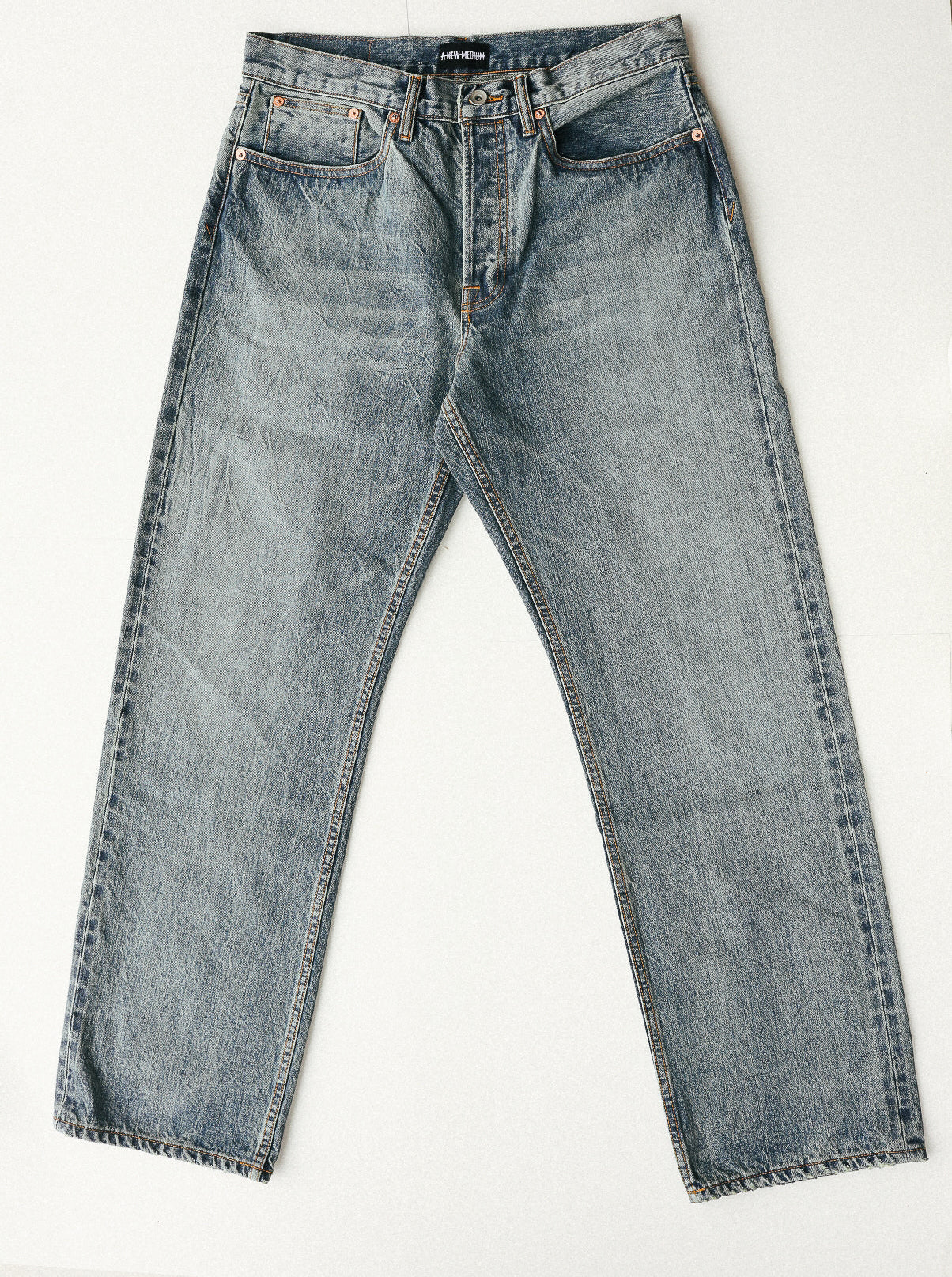 WS-13K ANM Wide Straight Jeans- 13.5oz "Kaisen Denim" Indigo 5 Year Wash