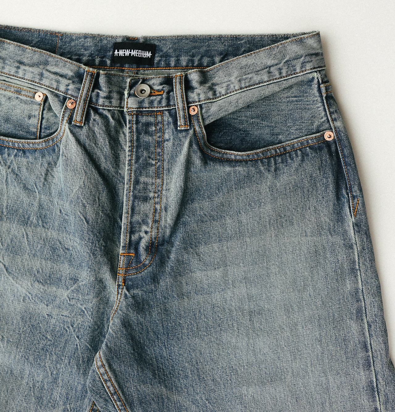 WS-13K ANM Wide Straight Jeans- 13.5oz "Kaisen Denim" Indigo 5 Year Wash