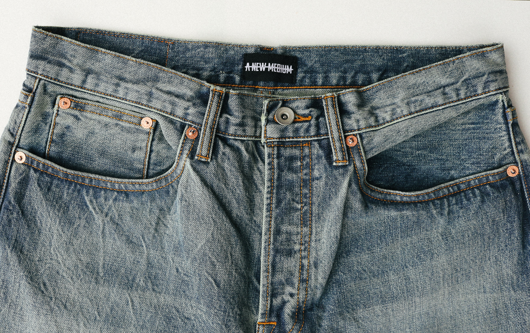 WS-13K ANM Wide Straight Jeans- 13.5oz "Kaisen Denim" Indigo 5 Year Wash