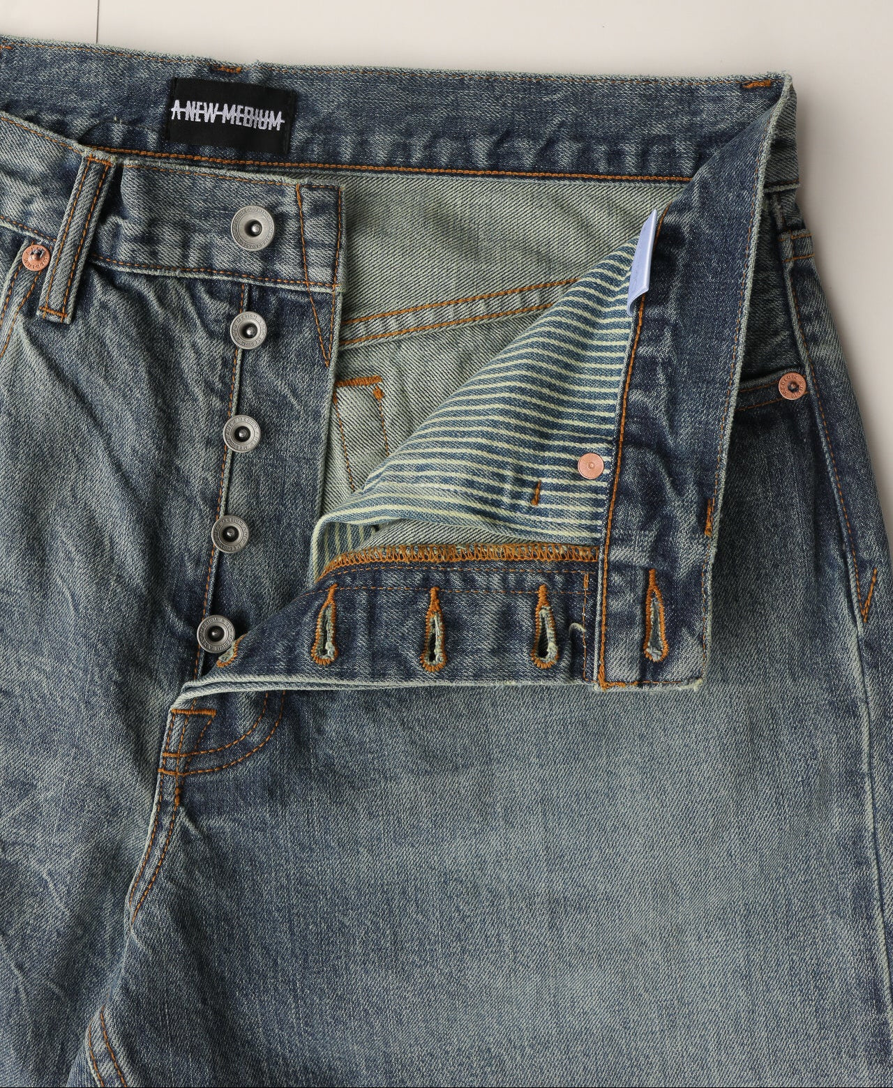 WS-13K ANM Wide Straight Jeans- 13.5oz "Kaisen Denim" Indigo 5 Year Wash