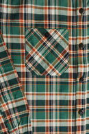 ANM Flannel Work Shirt- Green/Orange