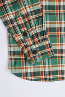 ANM Flannel Work Shirt- Green/Orange