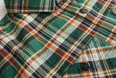 ANM Flannel Work Shirt- Green/Orange
