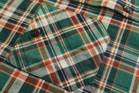 ANM Flannel Work Shirt- Green/Orange