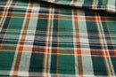 ANM Flannel Work Shirt- Green/Orange