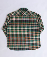 ANM Flannel Work Shirt- Green/Orange