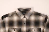 Flannel Work Shirt- White Ombre