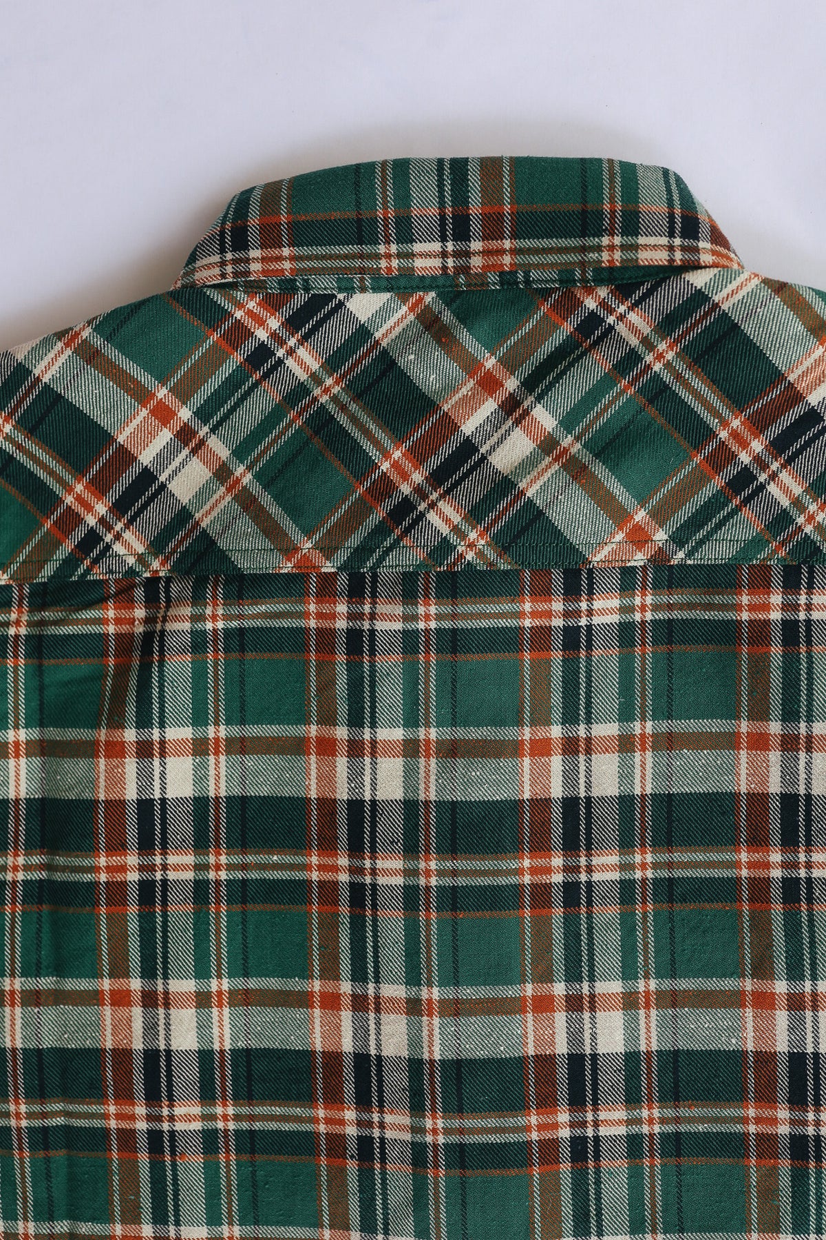 ANM Flannel Work Shirt- Green/Orange
