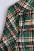 ANM Flannel Work Shirt- Green/Orange