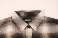 Flannel Work Shirt- White Ombre