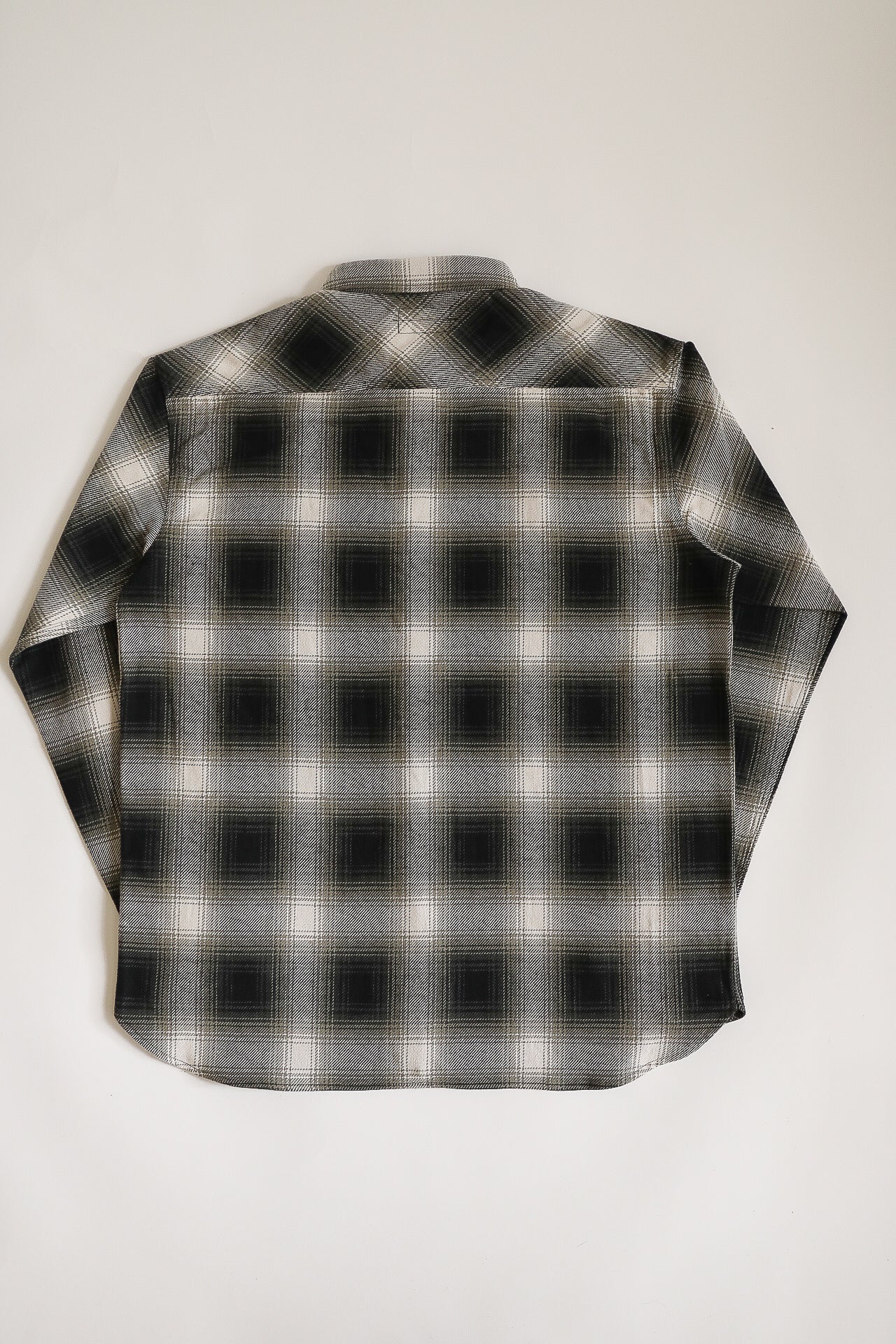 Flannel Work Shirt- White Ombre