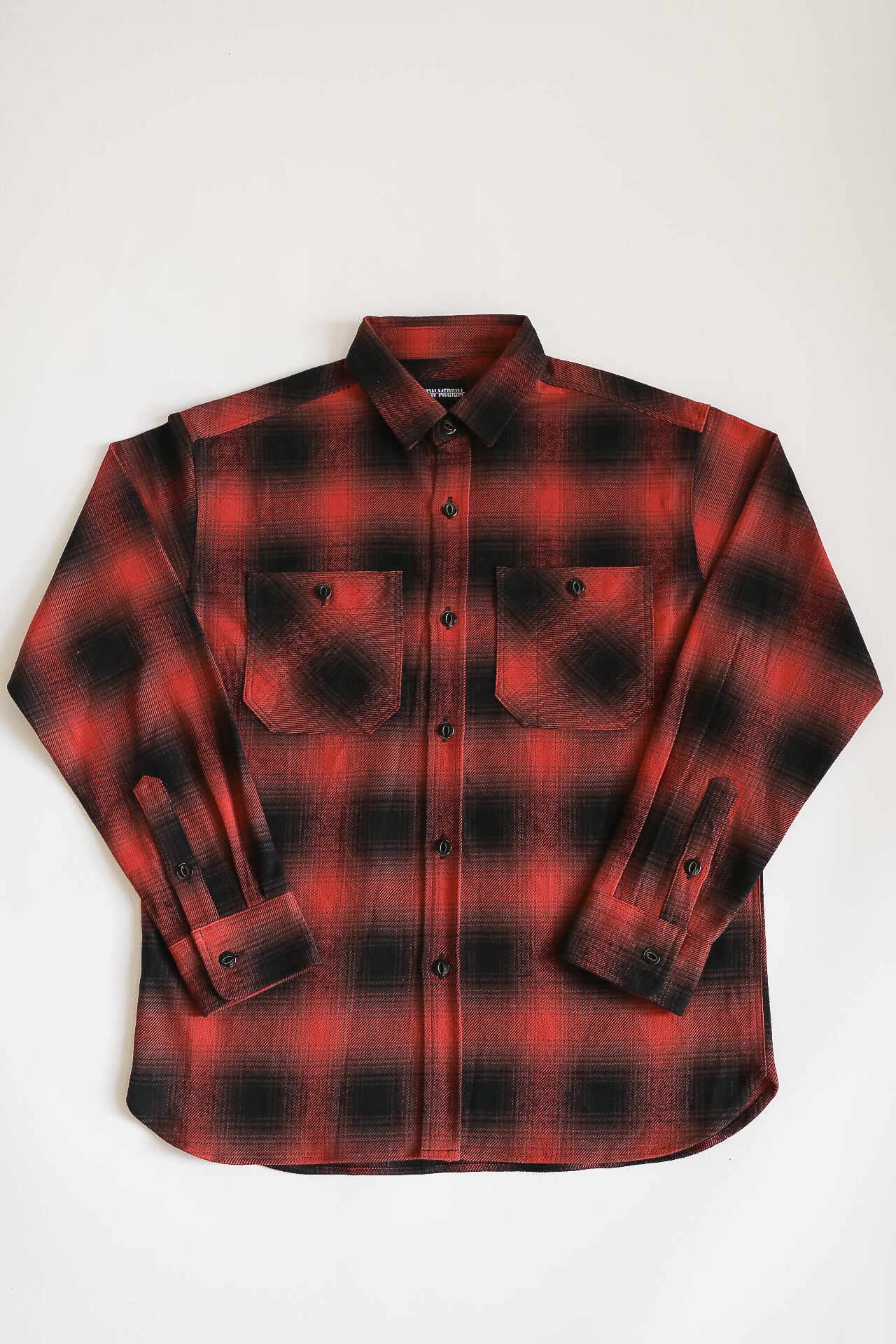 Flannel Work Shirt- Red Ombre