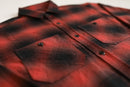 Flannel Work Shirt- Red Ombre