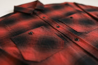 Flannel Work Shirt- Red Ombre