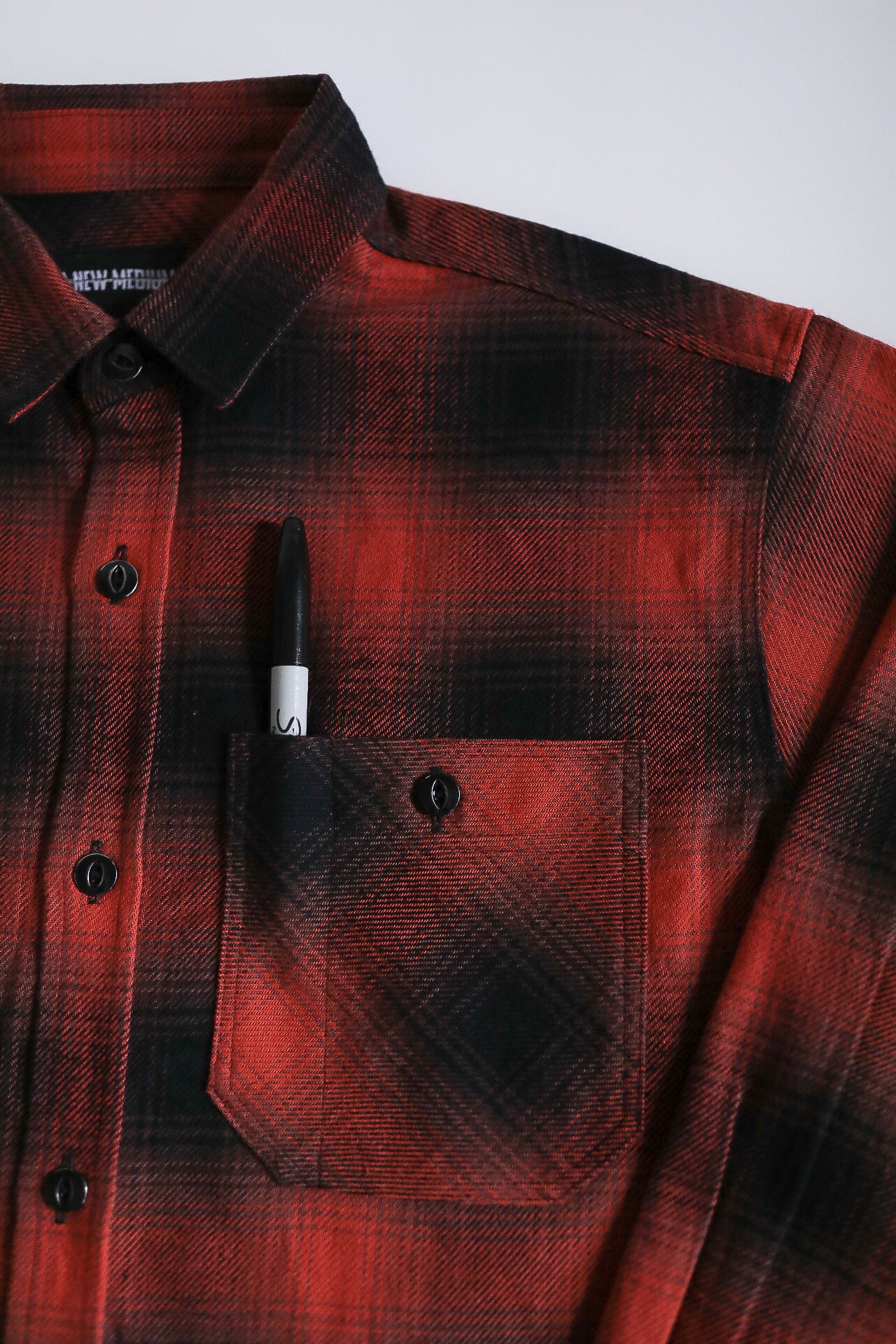 Flannel Work Shirt- Red Ombre