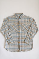 Flannel Work Shirt- Blue and Cream Slub