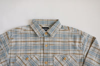 Flannel Work Shirt- Blue and Cream Slub
