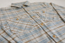 Flannel Work Shirt- Blue and Cream Slub