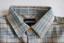 Flannel Work Shirt- Blue and Cream Slub