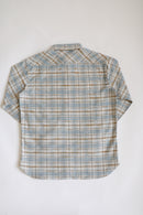 Flannel Work Shirt- Blue and Cream Slub