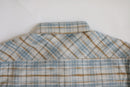 Flannel Work Shirt- Blue and Cream Slub
