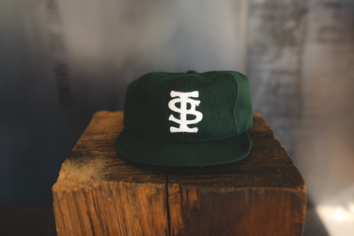 ISP x ANM Vintage Unstructured Wool Cap-Green