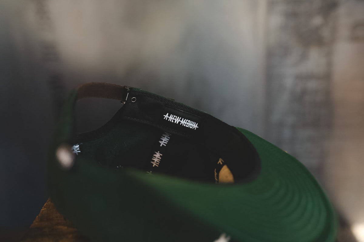 ISP x ANM Vintage Unstructured Wool Cap-Green
