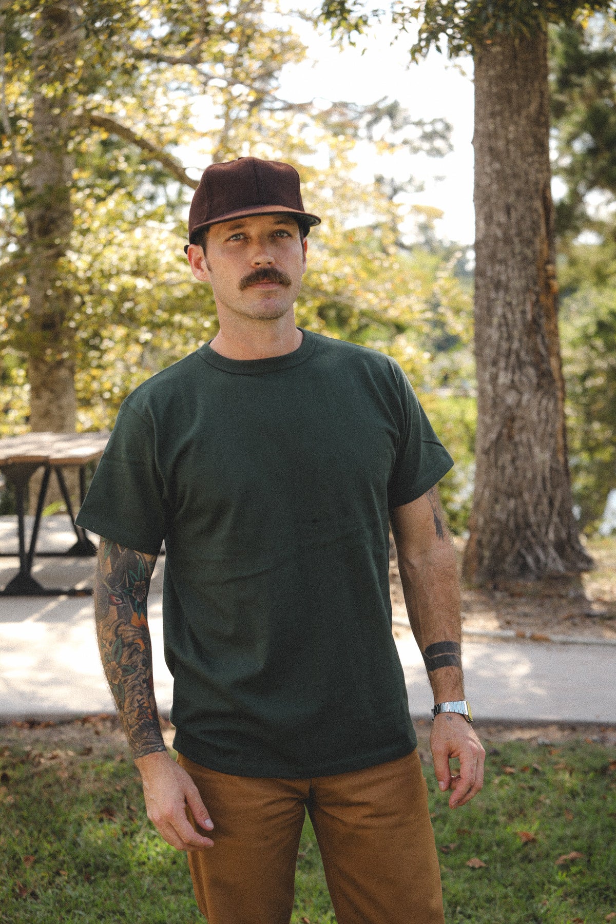 ANM Loopwheel Tee- Forest