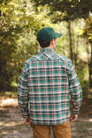 ANM Flannel Work Shirt- Green/Orange