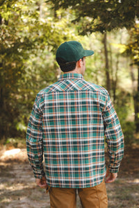 ANM Flannel Work Shirt- Green/Orange