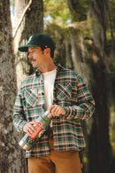 ANM Flannel Work Shirt- Green/Orange
