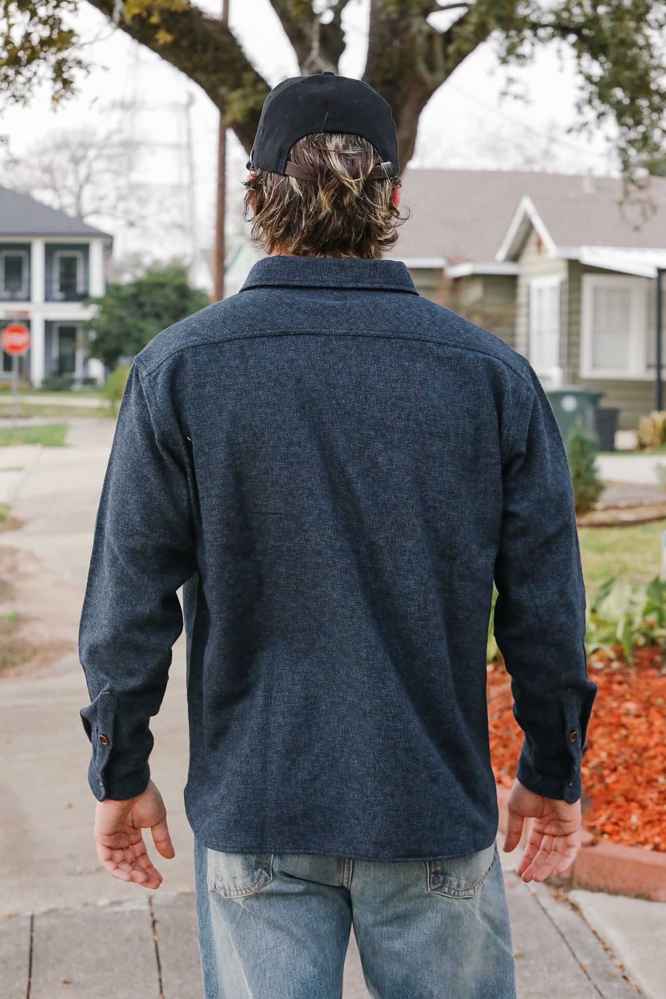 ANM Flannel Work Shirt- Navy