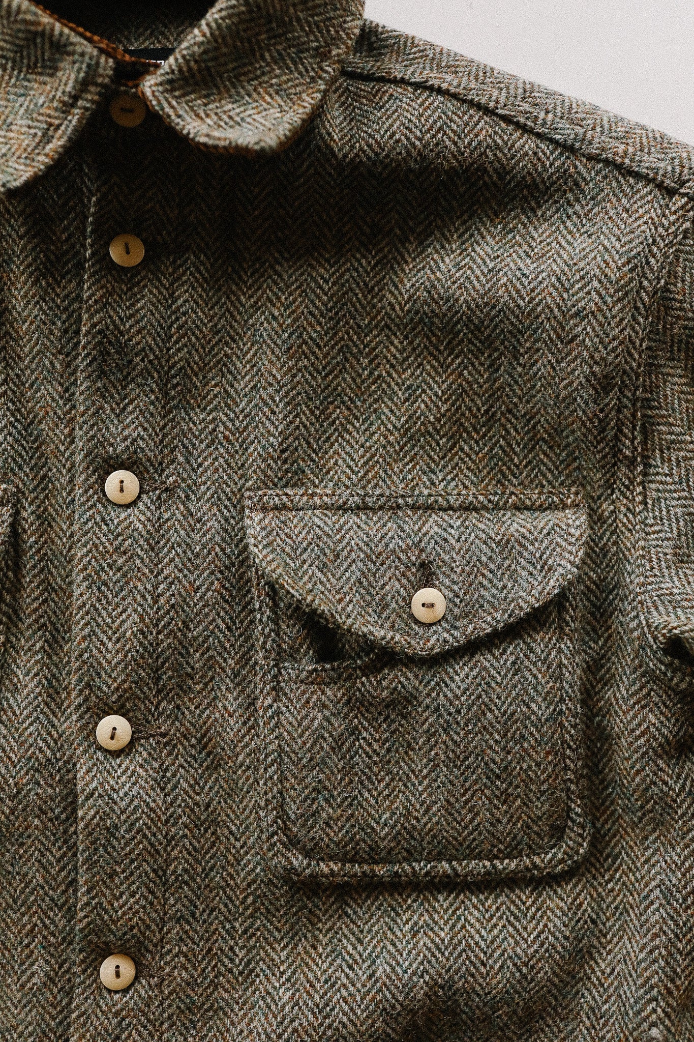 ANM Harris Tweed CPO Jacket-Herringbone