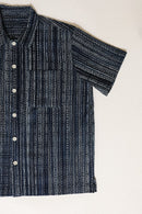 ANM Panama Shirt- Indigo Kasuri Sashiko
