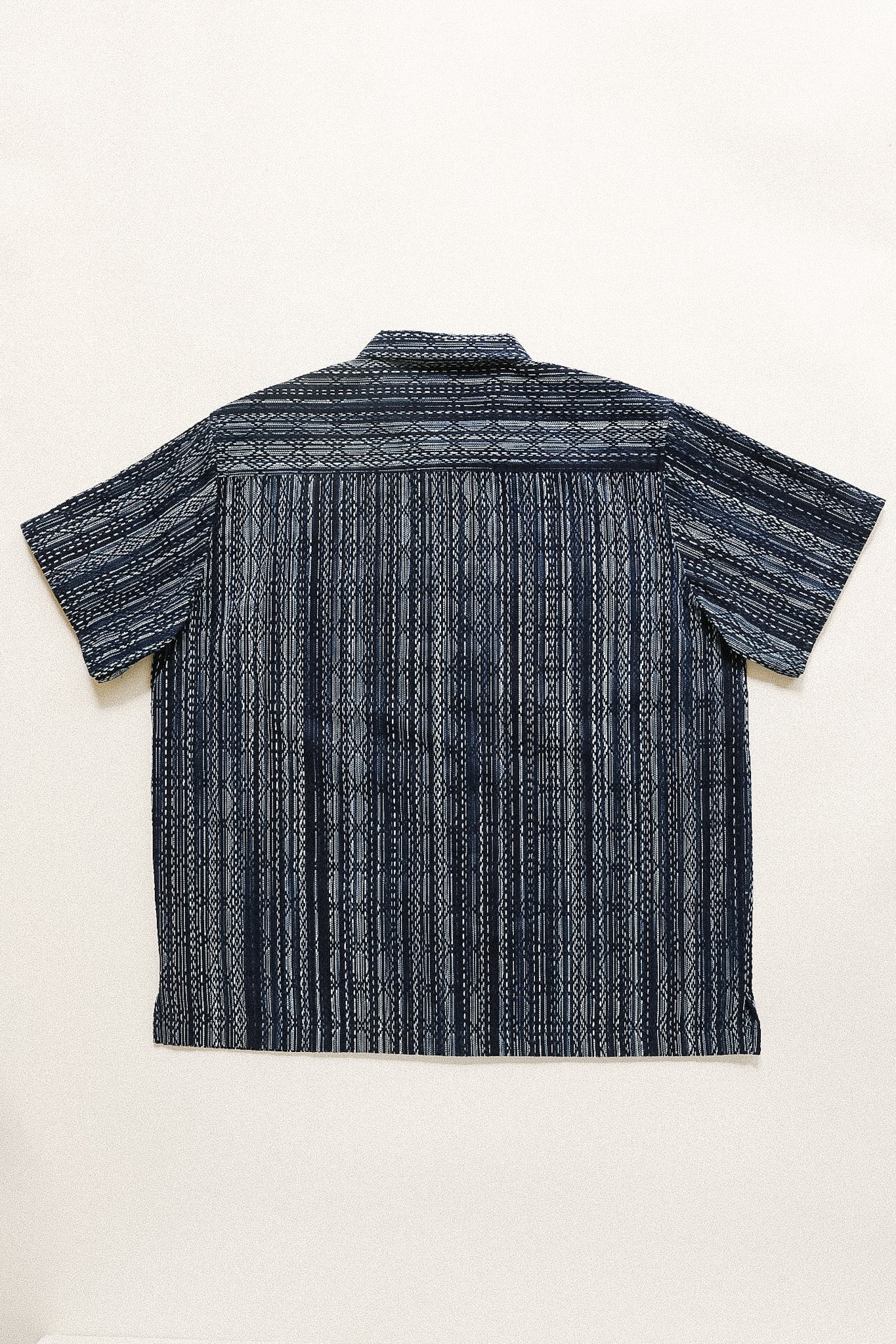 ANM Panama Shirt- Indigo Kasuri Sashiko