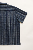 ANM Panama Shirt- Indigo Kasuri Sashiko