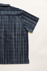 ANM Panama Shirt- Indigo Kasuri Sashiko