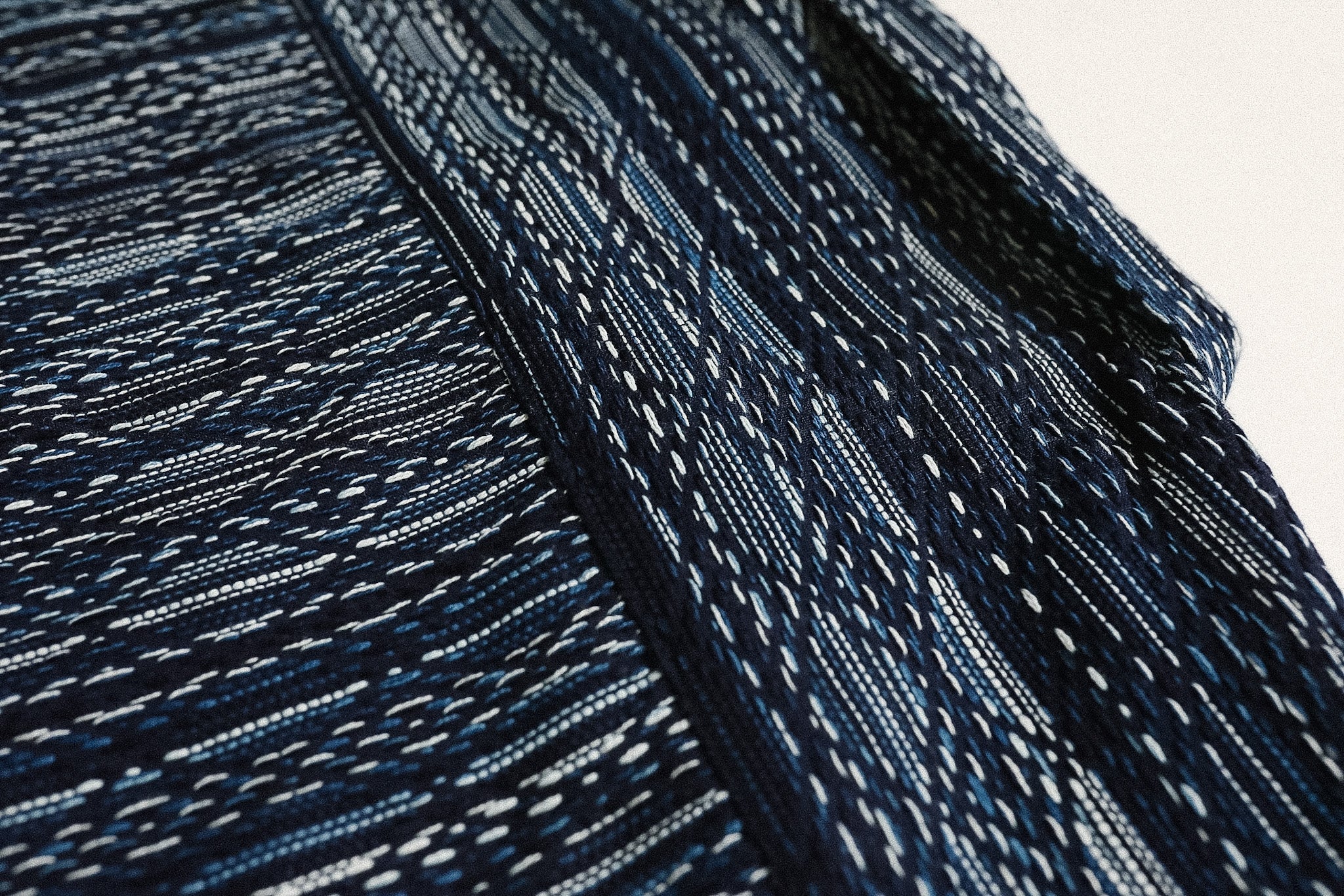 ANM Panama Shirt- Indigo Kasuri Sashiko