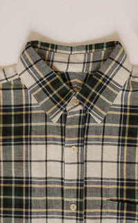 ANM Oxford Shirt -Green/Cream Flannel