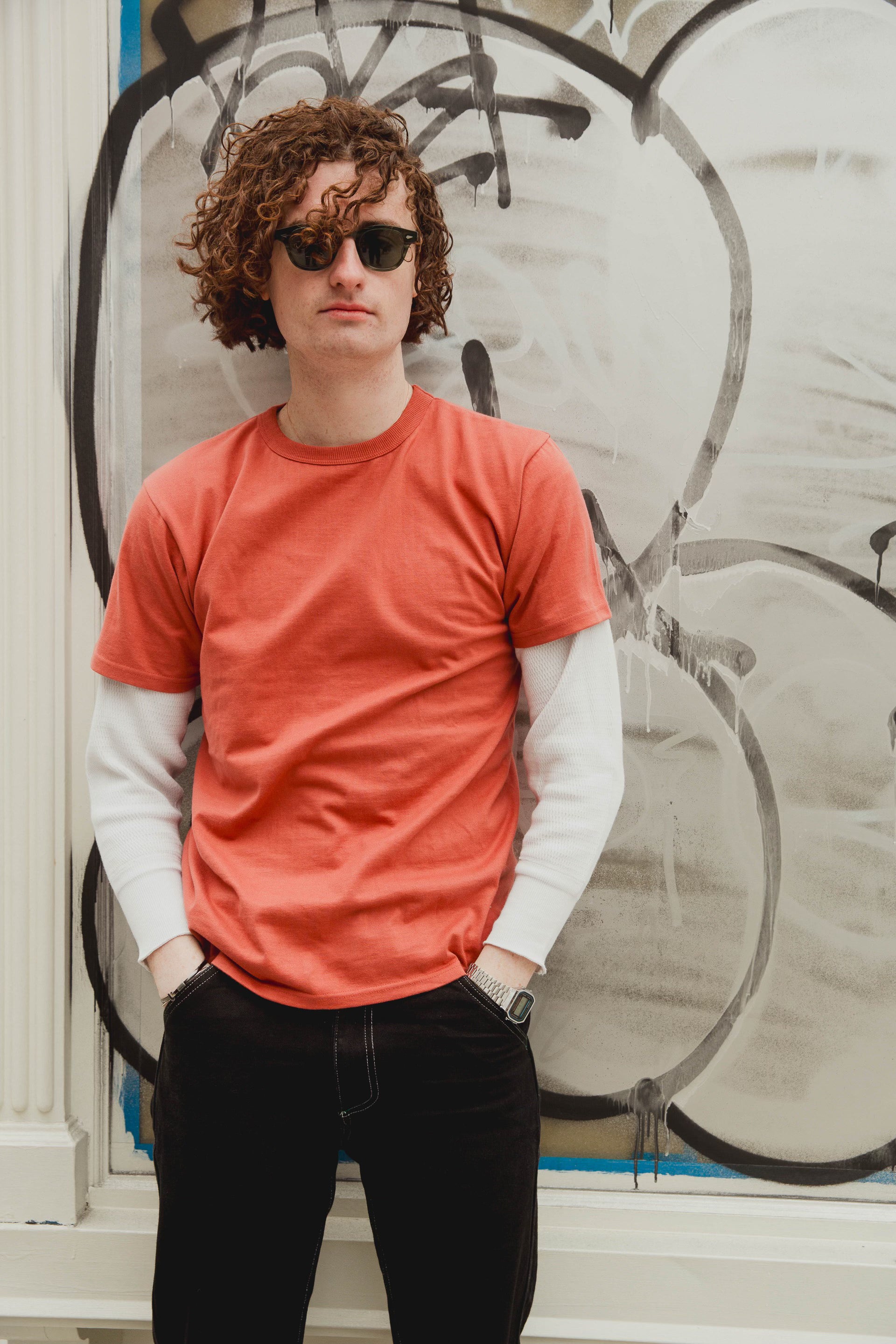ANM Loopwheel Tee- Maritime  Red